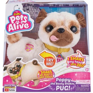Dancing Toy Dog Zuru Pets Alive Poppy The Booty Shakin' Pug  New - Picture 1 of 6