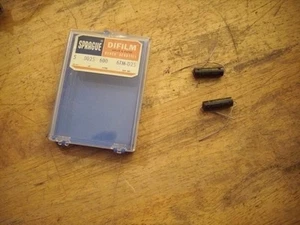 two Sprague Black Beauty 6TM-D25 Tube Amp Cap .0025uf @600V - Picture 1 of 3