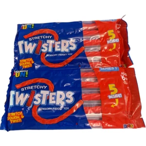 2er Set dehnbare rote Twister sensorisches Zappelspielzeug Autismus ADHS Angst Stretch - Bild 1 von 10