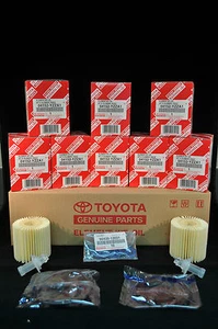 04152-YZZA1, Qty 10, Toyota / Lexus Oil Filters With Drain Plug Gaskets - Picture 1 of 3