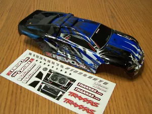 Fits Traxxas 71076-3 1/16 VXL Brushless E-revo Blue Black White Body & Decal - Picture 1 of 6