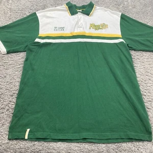 Vtg Rocawear Shirt Men XL Green Colorblock Ivy League Edition 90s Y2K Rugby Polo - Picture 1 of 10