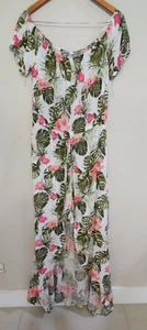 J For JUSTIFY Label Womens Bohemian Tropical Floral Off Shoulder Dress Size 1X - Picture 1 of 11