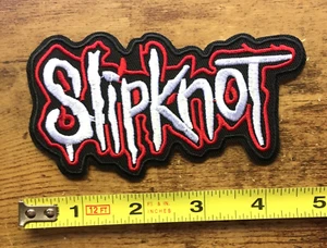 Slipknot großer Patch Aufbügeln Nähen Rock Metal Musik Erinnerungsstücke - Bild 1 von 1