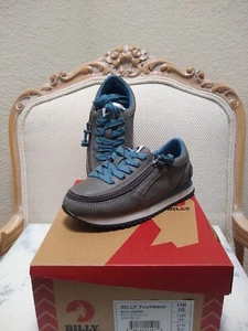 Billy Footwear Jogger Sneaker Toddler size 13m Grey/Blue zip closure adaptive - Picture 1 of 11
