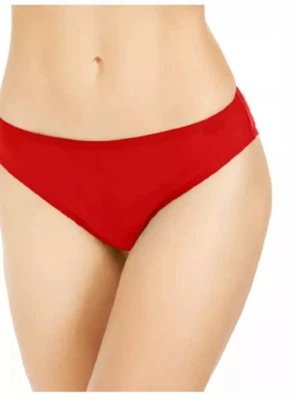 NWT DKNY Women's Solid Classic Hipster Bikini Swim Bottom, Red, Size Medium - Image 1 of 4