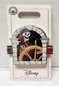 Disney Hinged Pin Pirates Of The Caribbean Skeleton Dog Parrot Tri Fold Pin NEW - Picture 1 of 7