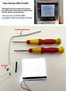 New Version  Frontlit Frontlight Front Light Kit For Nintendo Game Boy Color GBC - Picture 1 of 7