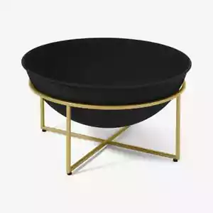 Made.com - Josper Low Compact Metal Firepit, Black & Brass (New in sealed box) - Picture 1 of 6