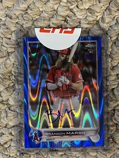2022 Topps Chrome Brandon Marsh Blue RayWave Rookie RC On-Card Auto /150 Sealed