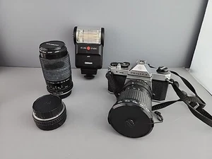 Pentax K1000 35mm SLR Film Camera w 50mm PK Mount Manual Focus Lens Xtra Lens - Bild 1 von 7