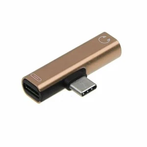 2 in 1 Type C to 3.5 mm and Charger Headphone Audio Jack USB C Cable Adapter US - Picture 1 of 13