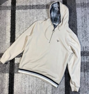 Barbour International Hoodie Herren Gr. L 1/4 Zip Beige Kapuzenpullover - Bild 1 von 10