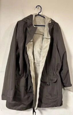Natural Reflections Reversible Parka Jacket, Brown/Fleece, 2X Hooded Drawstring - Image 1 of 4