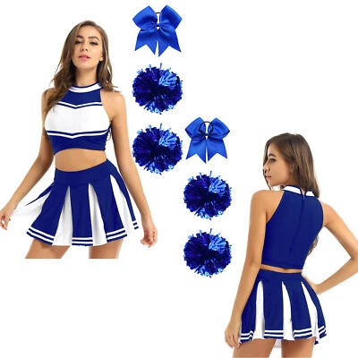 Mujeres Disfraces de Animadora Uniforme de Animación Conjunto Vestido Elegante Fiesta de Halloween﻿ Foto 1 de 4