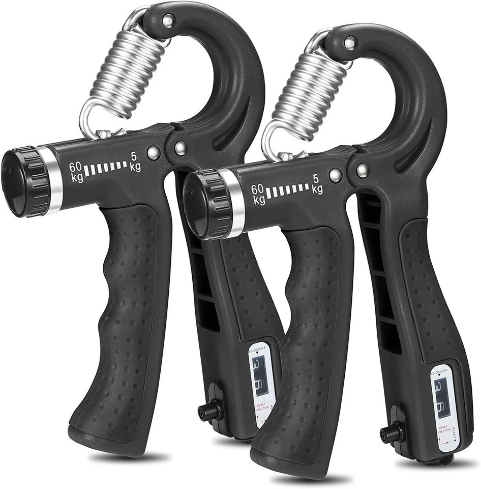 Empuñadura de mano Fuerza Entrenador de potencia Pinza Fortalecedor Ajustable Recuento automático Foto 1 de 1