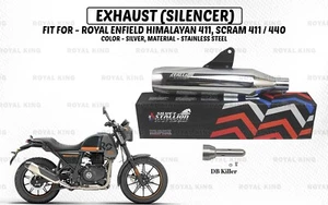 Escape Stallion Silver "Apto para Royal Enfield Himalayan 411, Scram 411/440" - Imagen 1 de 9