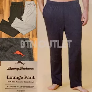 Tommy Bahama (S-XL) Men's Soft Knit Lounge Pant w/ Drawstring Stretch, Grey Char - Picture 1 of 21