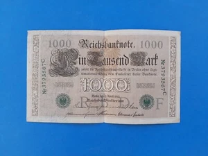 1 x 1000 Mark Reichsbanknote / Geldschein Banknote von 1910 '' - Bild 1 von 6