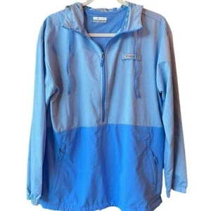 Camisa Pullover COLUMBIA PFG Ligera 1/2 Cremallera Azul Talla Grande - Imagen 1 de 10