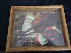 God made music that we might pray without words Framed Art - Picture 1 of 4