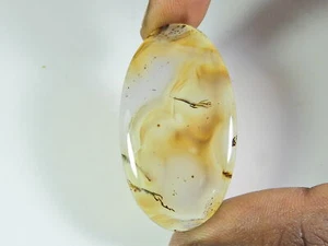 46Cts. Natural Montana Agate Stone Oval Cabochon Loose Gemstone 25X45X04 MM J314 - Picture 1 of 9