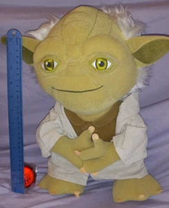 STAR WARS "YODA" 15" TALKING Plush Doll 6 Sayings - Tested, working - Picture 1 of 4