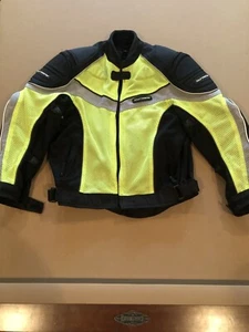 Tourmaster Mens Medium Motorcycle Riding Jacket Yellow - Picture 1 of 5