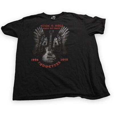 Camisa Salón de la Fama del Rock & Roll Adulto Extra Grande 1986 2018 Guitarra Inductados Foto 1 de 4