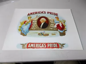 ZIGARRENBOX INNERES ETIKETT, GEORGE WASHINGTON, America's Pride / Kostenloser Versand / A - Bild 1 von 1