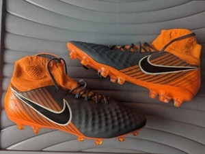 NIKE Magista Obra 2 Elite FG Football Boots Mens Size UK 7 Black Orange - Picture 1 of 11