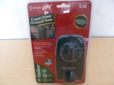 Temporizador de fotocélula cuenta regresiva WESTINGHOUSE enciende la iluminación exterior cuando está oscuro Foto 1 de 4