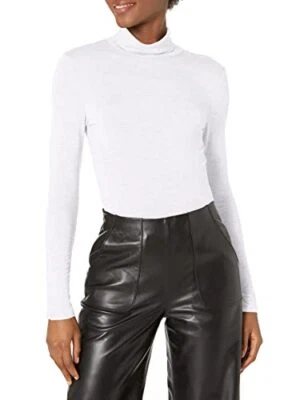 $68 BCBGeneration Turtleneck Top with Long Sleeves White Size Medium (HOLE) - Image 1 of 2