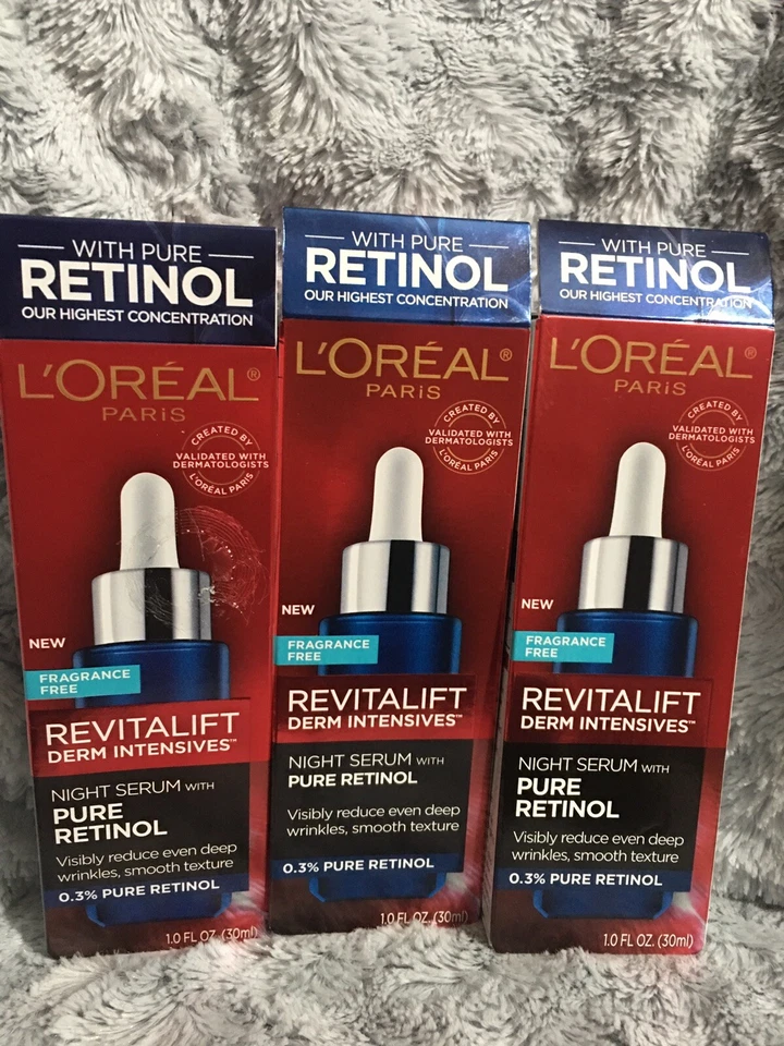 L'Oreal Paris Revitalift Derm Intensives Night Serum 0.3% Pure Retinol 1 fl oz