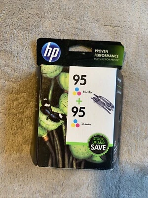 HP Genuine Ink Cartridges HP 95 Tri-color Combo Twin Pack Expired 2015 CD886FN - Image 1 of 3