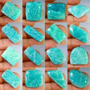 GROSSHANDEL MENGE NATÜRLICHER GRÜNER AMAZONIT RECHTECK AUSGEFALLENER CABOCHON EDELSTEIN FY- - Bild 1 von 21