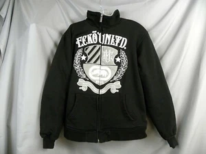 Ecko Unlimited Herren Fleecejacke mit Reißverschluss weiß/schwarz/grau Größe M - Bild 1 von 6