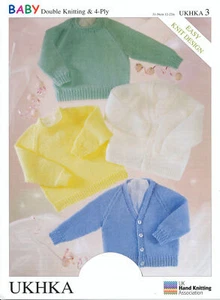 UKHKA 3 DK e 4 strati modello a maglia per bambini di cardigan a costine maglioni e maglioni - Foto 1 di 3