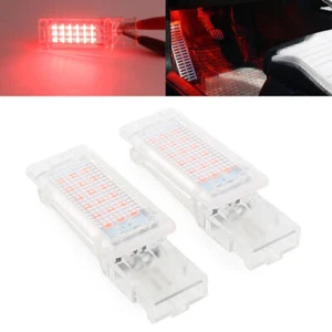 Pair Red LED Footwell Light Lamp fit for VW GOLF 5 6 SKODA Fabia Yeti Superb - Picture 1 of 6