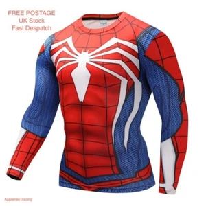 Mens Compression Superhero Top Base Layer Gym Long Sleeve Thermal Sweats BJJ - Picture 1 of 7
