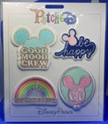 Disney Parks Patched Mickey Mouse Icon Patch Set GOOD MOOD BE HAPPY DREAM BIG ++