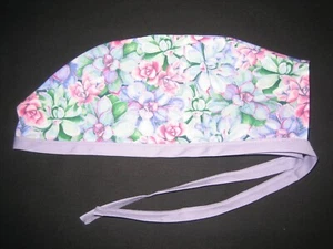 Surgical Scrub Hats caps pretty pastel flowers - Bild 1 von 2