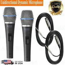2X Professional Wired Dynamic Vocal Studio Microphone HandHeld Mic with XLR 3Pin