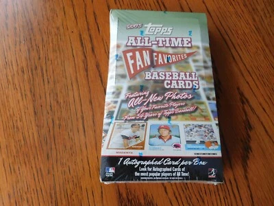 2005 Topps All-Time Fan Favorites Baseball Factory Sealed 24 Pack Box One AUTO! - Image 1 of 4