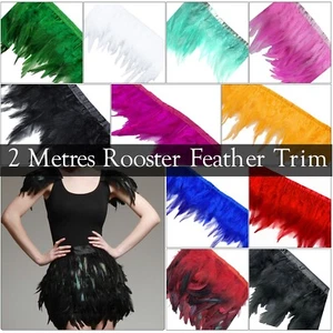 Disfraz de sombrero artesanal Hackle Coque con flecos recorte de plumas de gallo de 2 metros - Imagen 1 de 122