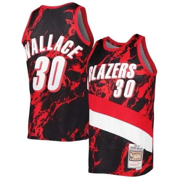 NWT men's large Mitchell & Ness  Portland Trail Blazers Rasheed Wallace - Image 1 of 1
