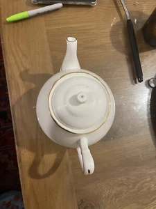 Duchess Bone China White/gold Teapot - Picture 1 of 13