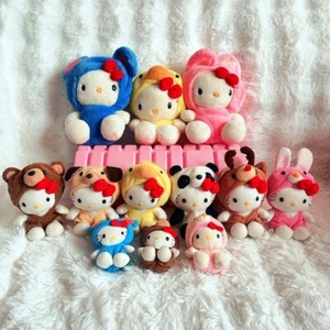 Vintage Sanrio Hello Kitty Transformation Mascot doll & plsuh 12 pieces Retro - Picture 1 of 16