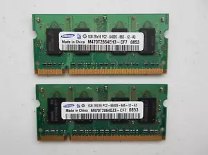 2GB (2x1GB) SAMSUNG PC2-6400 DDR2-800 2Rx16 MATCH Laptop Memory - 3 PR @ DISCNT - Picture 1 of 1