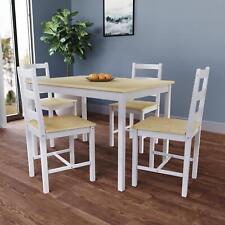 Solid Wood Dining Table and 2 4 Chairs Set Home Kitchen Furniture 3 Colours